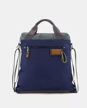 Сумочка-трансформер в рюкзак комбинированного темно-синего цвета Scharlau, темно-синий