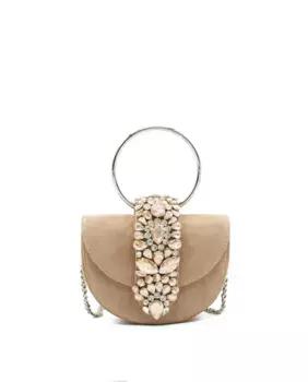 Сумочка в форме полумесяца, трансформируемая в сумку через плечо Alma en Pena, бежевый