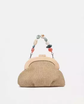 Сумочка верблюжьего цвета со стразами Abbacino, коричневый