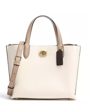 Сумочка Willow 24 из зернистой яловой кожи Coach, белый