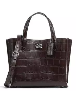 Сумочка Willow из тисненой кожи Coach, коричневый