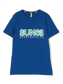 Sun 68 футболка с логотипом, синий