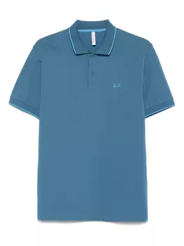 Sun 68 рубашка поло с контрастной отделкой, синий