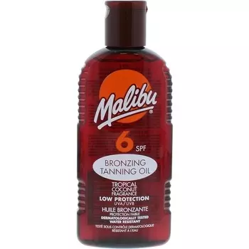 Sun Spf 6 Бронзирующее масло для быстрого загара с низкой защитой 200мл, Malibu