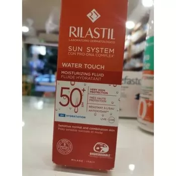 Sun System Water Touch Fluid Spf50+ 50 мл солнцезащитный крем для чувствительной кожи лица, Rilastil