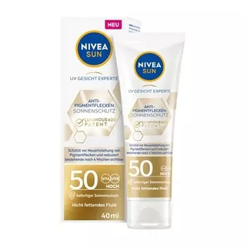 Sun Uv Face Expert Солнцезащитный крем против пигментных пятен Luminous 630 SPF 50 40 мл, Nivea