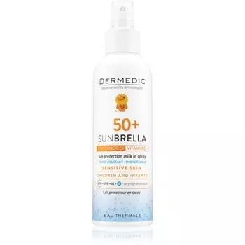 Sunbrella Защитное молочко для детей в спрее SPF50 150мл Dermedic