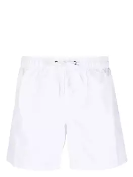 Sundek плавки-шорты в полоску с нашивкой-логотипом, белый