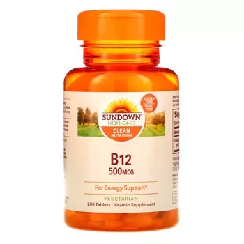 Sundown Naturals B-12 500 мкг, 200 таблеток
