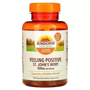 Sundown Naturals Feeling Positive зверобой, 150 мг, 150 капсул