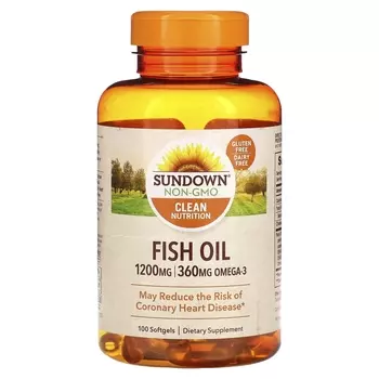 Sundown Naturals Рыбий жир 1200 мг, 100 мягких таблеток