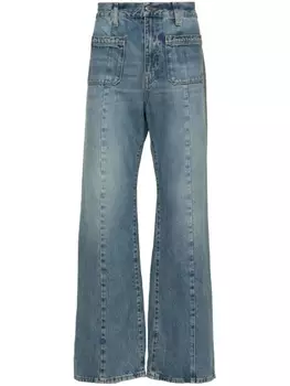 Sunflower расклешенные джинсы с завышенной талией, синий
