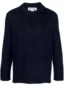 Sunnei фактурная рубашка поло, синий