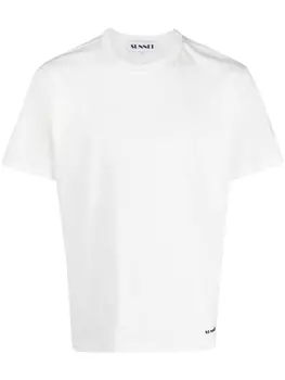 Sunnei футболка из органического хлопка с логотипом, белый