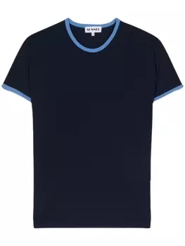 Sunnei футболка с контрастной отделкой, синий