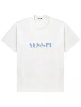 Sunnei футболка с логотипом, белый