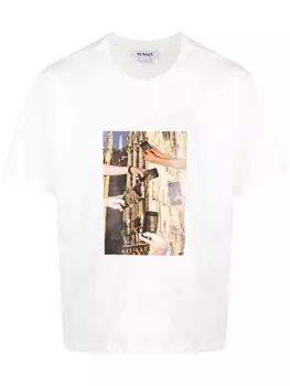 Sunnei футболка с принтом, белый