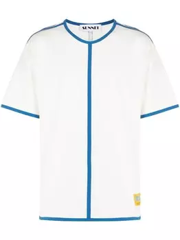 Sunnei футболка в стиле колор-блок с короткими рукавами, белый