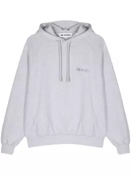 Sunnei худи с вышитым логотипом, серый