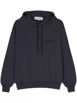 Sunnei худи с вышитым логотипом, синий