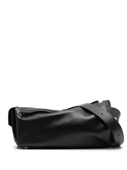 Sunnei oversized zip-up satchel, черный