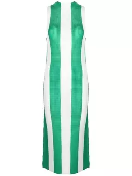 Sunnei платье миди с узором, зеленый