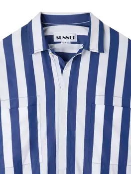 Sunnei полосатая рубашка, синий