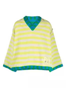 Sunnei полосатый топ с длинными рукавами, синий