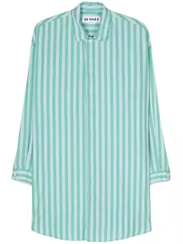 Sunnei поплиновая рубашка в полоску, синий