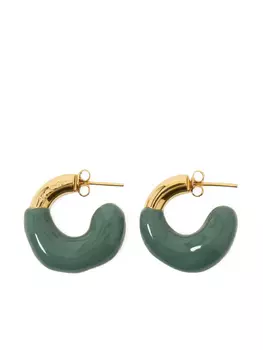 Sunnei прорезиненные серьги-кольца, золотой