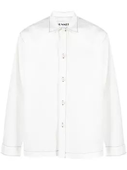 Sunnei рубашка с контрастной строчкой, белый