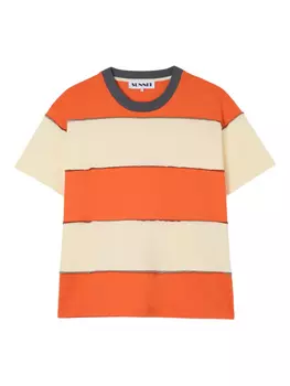 Sunnei striped Футболка, оранжевый