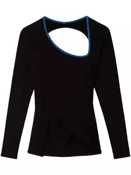 Sunnei топ Wrapped, черный