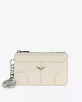 Sunny Pass женский белый кожаный держатель для карт Zadig & Voltaire