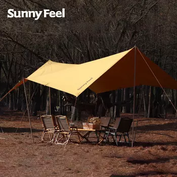 Sunnyfeel открытый походный навес очень большой тент защита от дождя для кемпинга от солнца/ткань Оксфорд поток золотой навес с песком