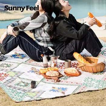 Sunnyfeel водонепроницаемый ультразвуковой влагостойкий коврик портативный уличный коврик для пикника/маленький коврик для пикника в стиле ретро 200*200 см