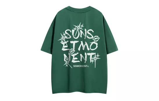 Sunsetmonent Футболка унисекс, Розовый и черный (тяжелое обновление)