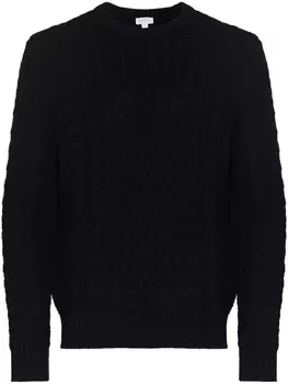 Sunspel джемпер фактурной вязки, синий