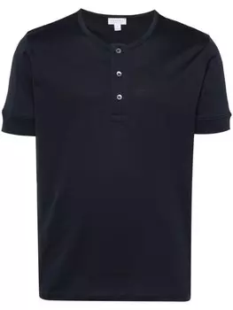 Sunspel футболка хенли, синий