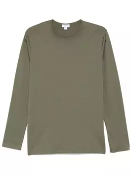 Sunspel футболка с круглым вырезом, зеленый