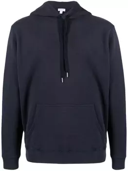 Sunspel худи с кулиской, синий