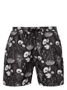 Sunspel плавки-шорты с принтом, черный