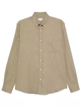 Sunspel рубашка на пуговицах, серый