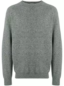 Sunspel свитер с круглым вырезом, серый