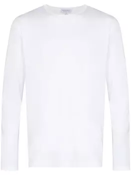 Sunspel топ с длинными рукавами, белый