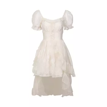 Sunsuntown Женские шорты-платье с рукавами, От белого