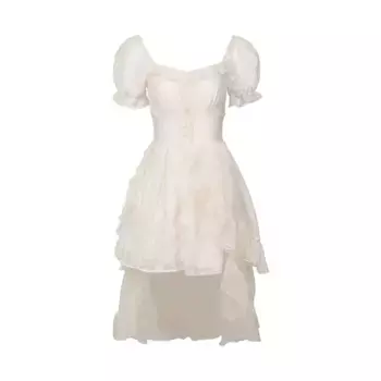 Sunsuntown Женские шорты-платье с рукавами, Кремовый Подарочный пакет