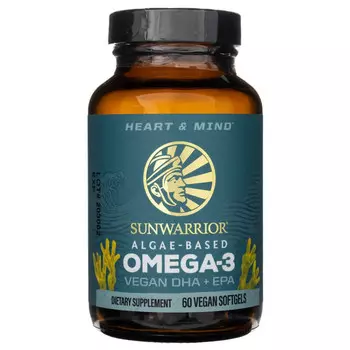 Sunwarrior Omega-3 Vegan DHA & EPA — Биологически активная добавка, 60 капсул