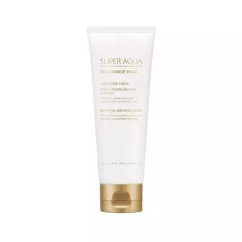 Super Aqua Cell Renew Очищающая пенка для улиток, Missha