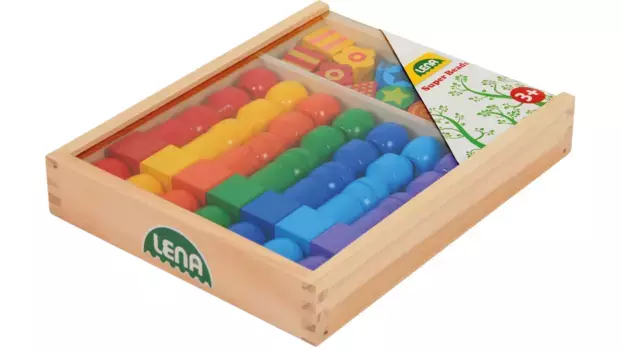 Super beads, нанизывая деревянные бусины Lena
